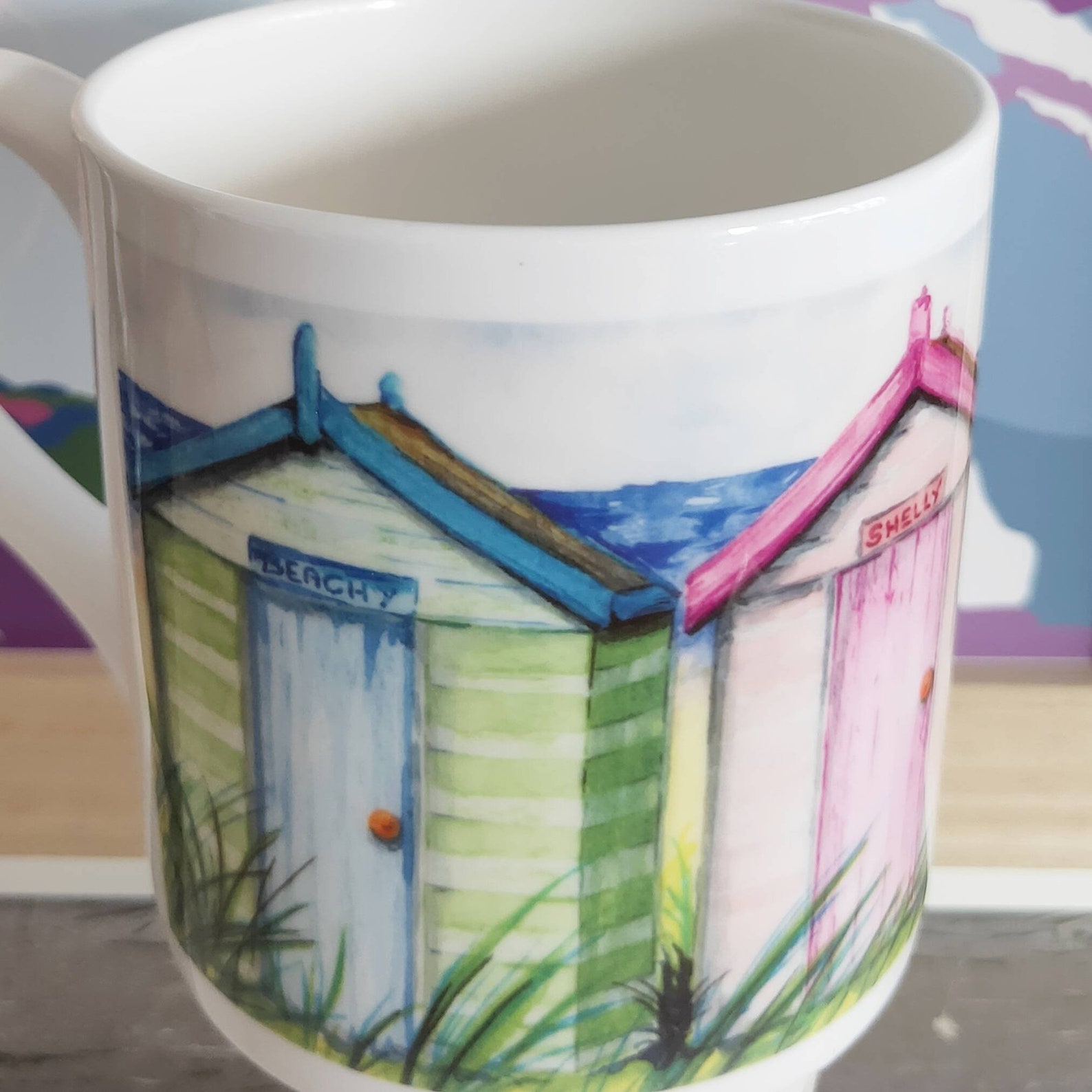 Beach Huts Bone China Mug Coffee Tea Hot Chocolate Gift Mugs Etsy