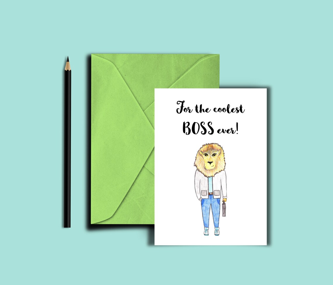Best Boss Ever Card Coolest Boss Ever Printable Card - Etsy