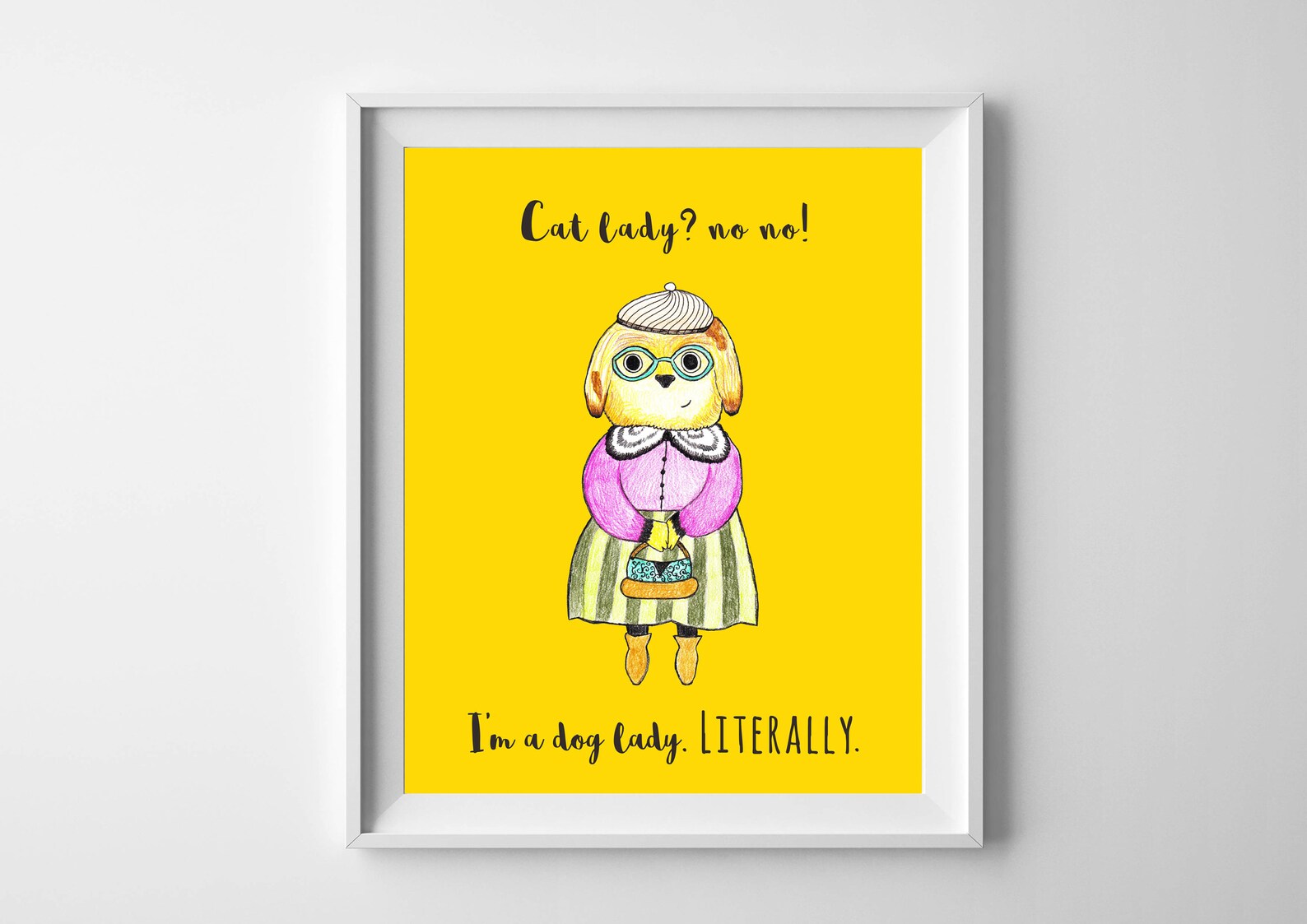 Funny Dog Lady Wall Art, Quote Prints, Printable Art, Digital Download