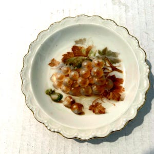 Three Hand Painted Antique Plates