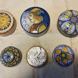 Ceramic hand-painted Italian boxes