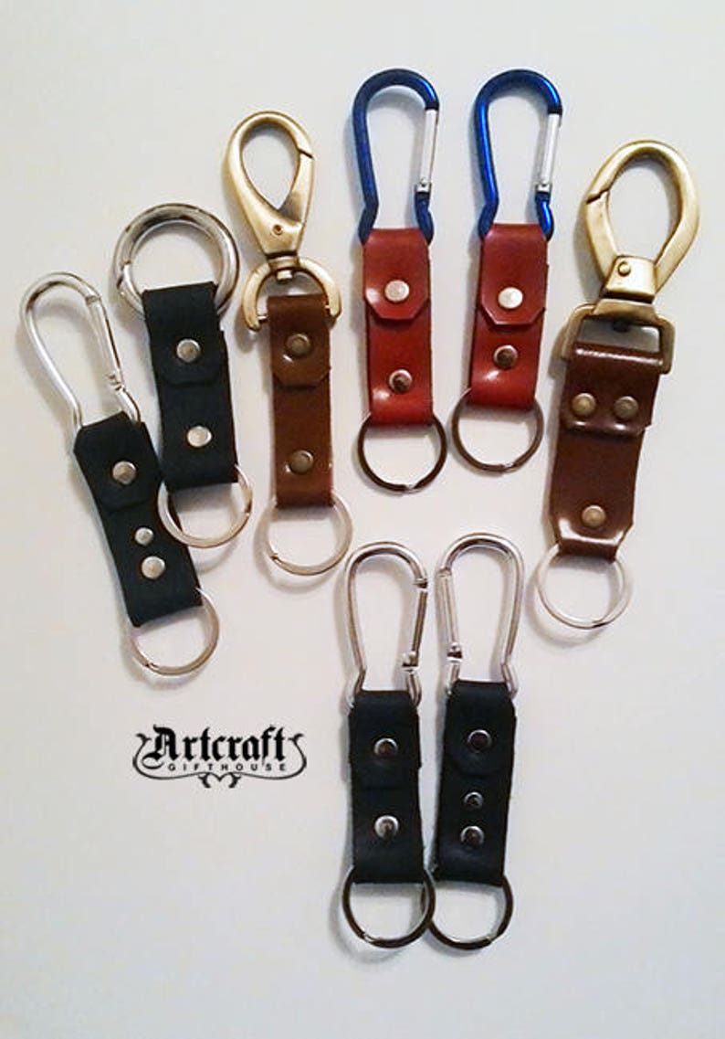Camp Keychain Hiking Keychain Leather Key Hanger Leather Etsy