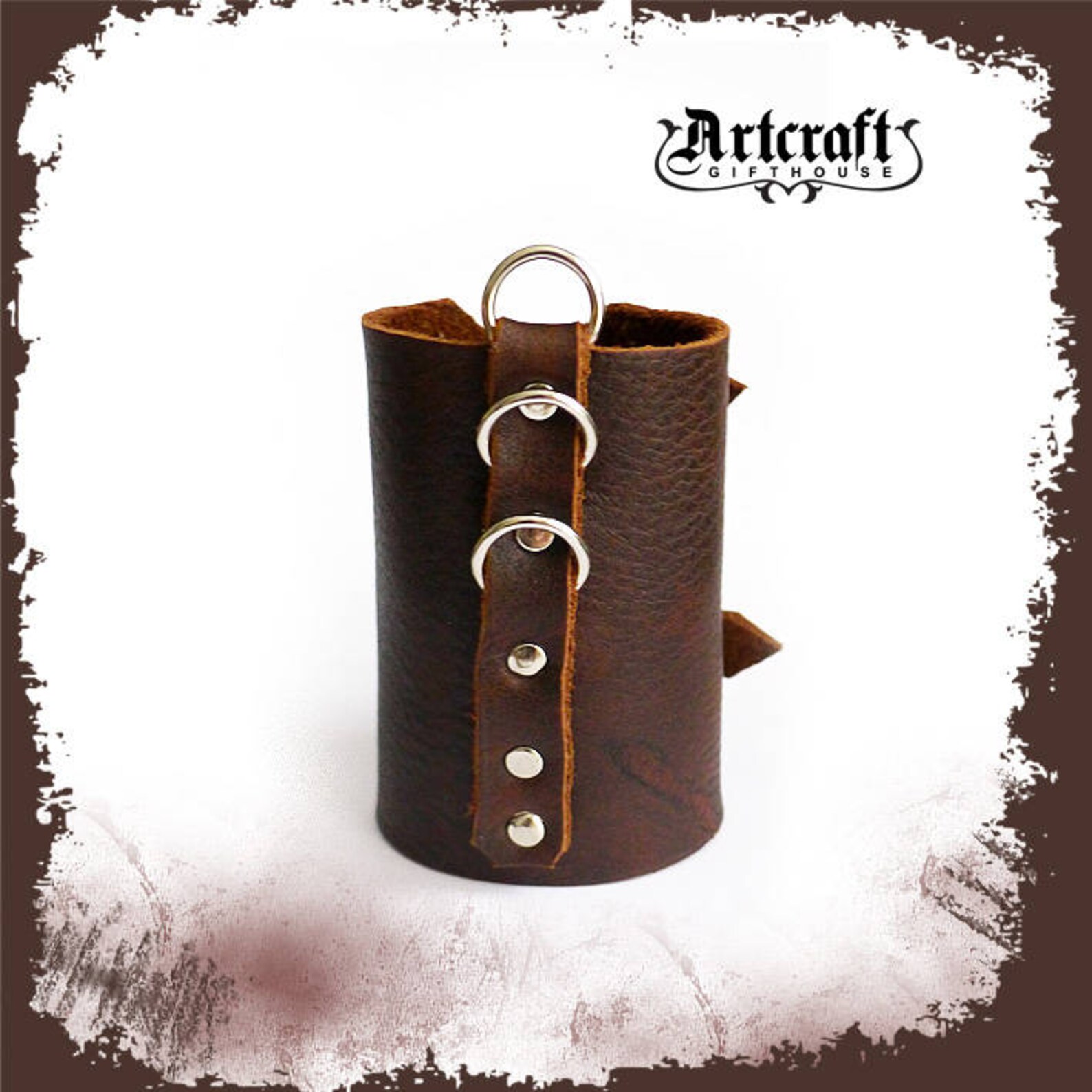 Barbarian leather bracer Mens leather cuff Barbarian jewelry Etsy