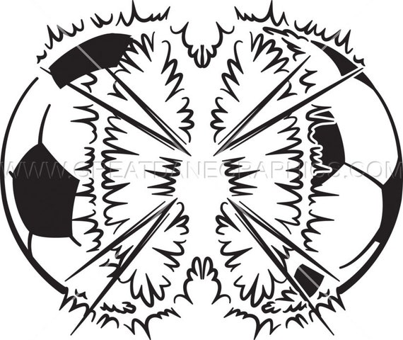 Download Exploding Soccer Ball Svg Soccer Ball Vector Graphic Etsy