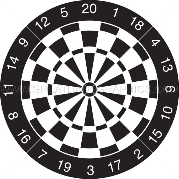 Dartboard Svg Dartboard Vector Dartboard File For Cricut Etsy