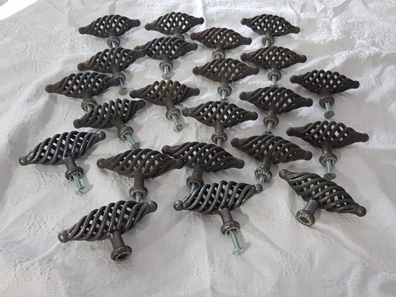 Set Of Door Knobs Metal Kitchen Cupboard Knobs Drawers Etsy