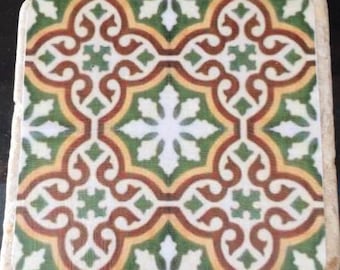 Handmade Moroccan travertine stone coasters