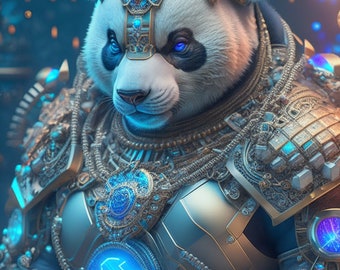 High resolution panda art - digital print for home and personal use