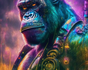 High resolution Gorilla art - digital print for home and personal use