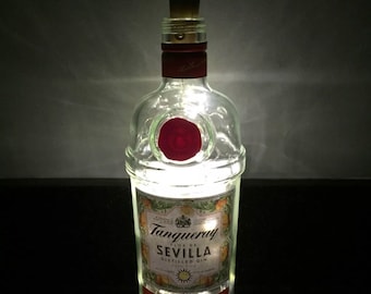 Tanqueray sevilla orange Gin Bottle Cool White LED Lights