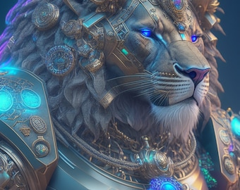 High resolution Lion art - digital print for home and personal use
