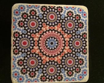 Enkele Marokkaanse travertijn stenen Coasters-handgemaakte