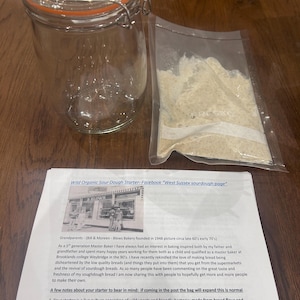 West Sussex Wild Yeast Sourdough Starter (150g) with full instructions Starter & Kilner jar