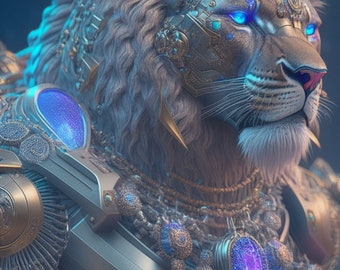 High resolution Lion art - digital print for home and personal use
