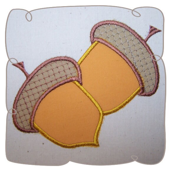 Acorn Applique Machine Embroidery Design PatternINSTANT Etsy