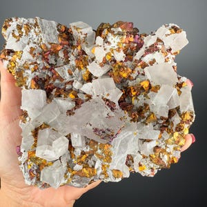 Gorgeous Piece! Chalcopyrite with Dolomite Crystal