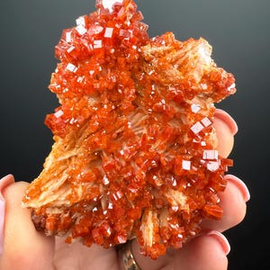 White Barite with Red Vanadinite Crystal Specimen