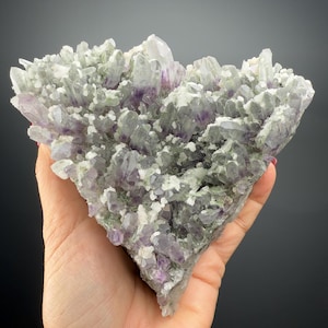 Icy Phantom Amethyst with Green Chlorite Quartz