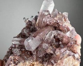Sunset Phantom Quartz Cluster