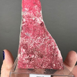 Thulite Raw Crystal, Natural Dark Pink Zoisite Mineral Thulite Raw Crystal, Natural Dark Pink Zoisite Mineral