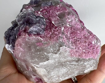 Special Combination! Tourmaline with Lepidolite on Quartz Specimen