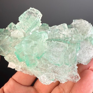 Purification, Balance, Protection! Transparent Gemmy Cubic Green Halite Specimen