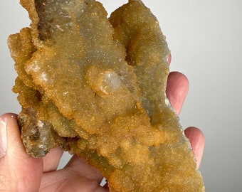 Druzy Honey Chalcedony Crystal Specimen