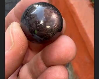 Excellent! Polished Star Sapphire Sphere with Natural Stunning Star