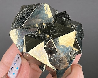 Protection, Enhances and Prosperity... Lustrous octahedral Pyrites from Peru, Pyrite Specimen