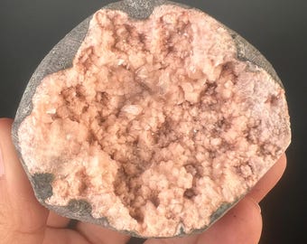 Pink Heulandite & Stilbite Crystal  Geode