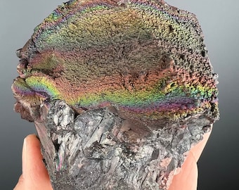 Iridescent Goethite (Turgite) with Quartz Specimen