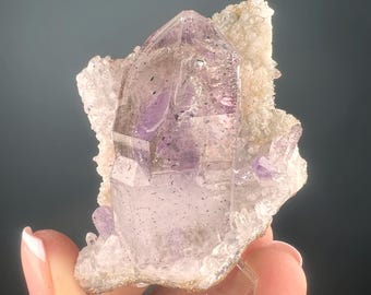 Brandberg Amethyst Specimen, Double-Terminated Purple  Amethyst Crystal from Namibia