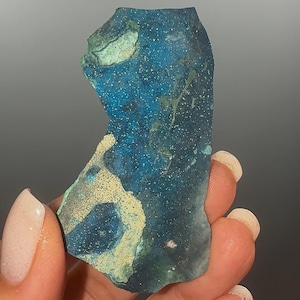 Rare! Blue Cornetite with Malachite Crystal Specimen