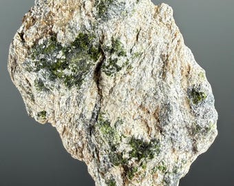 Green Viridine (Andalusite) on  Feldspar Matrix, Viridine Mineral Specimen from Greece