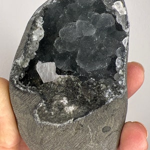 Druzy Chalcedony with Apophyllite Crystal Geode