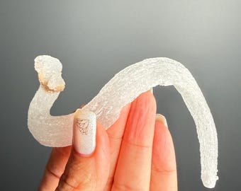 Druzy Rams Horn Calcite Crystal,Ocean Wave Ram Horn Selenite