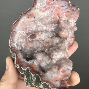 Red Chalcedony Stalactite Crystal Geode
