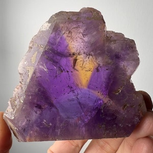 Cúmulo de cristales de ametrino, cristal de ametrino de Bolivia