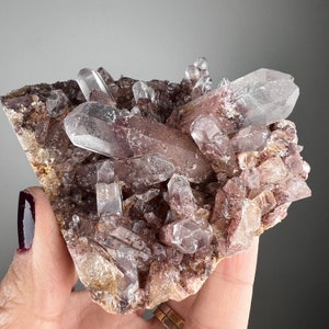 Sunset Phantom Quartz Cluster