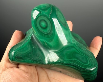 Polished Malachite  Crystal (Free Form), Home decor and Paperweight