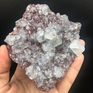 Amazing Piece! Gemmy Apophyllite on Red Chalcedony Specimen,Perfect Apophyllite Crystals