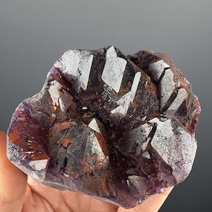 Elestial Amethyst Crystal Cluster – Red-Purple Amethsyt from  India