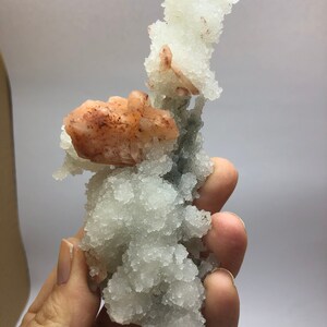 Amazing Piece!apophyllite Tower With Pink Stilbite and Chalcedony ...