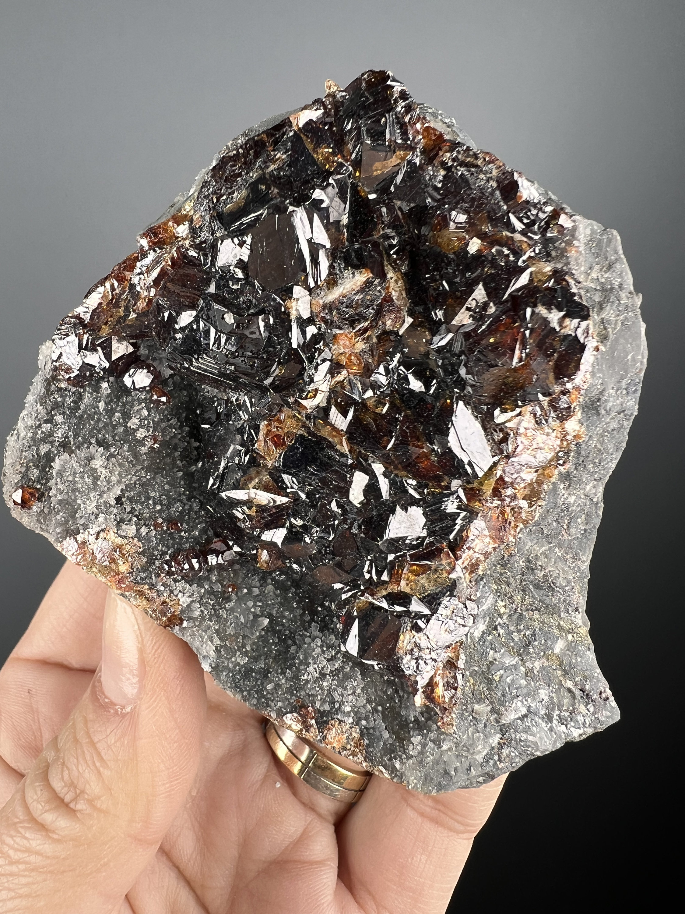 Amazing Color!Natural Red  Color Sphalerite Crystal