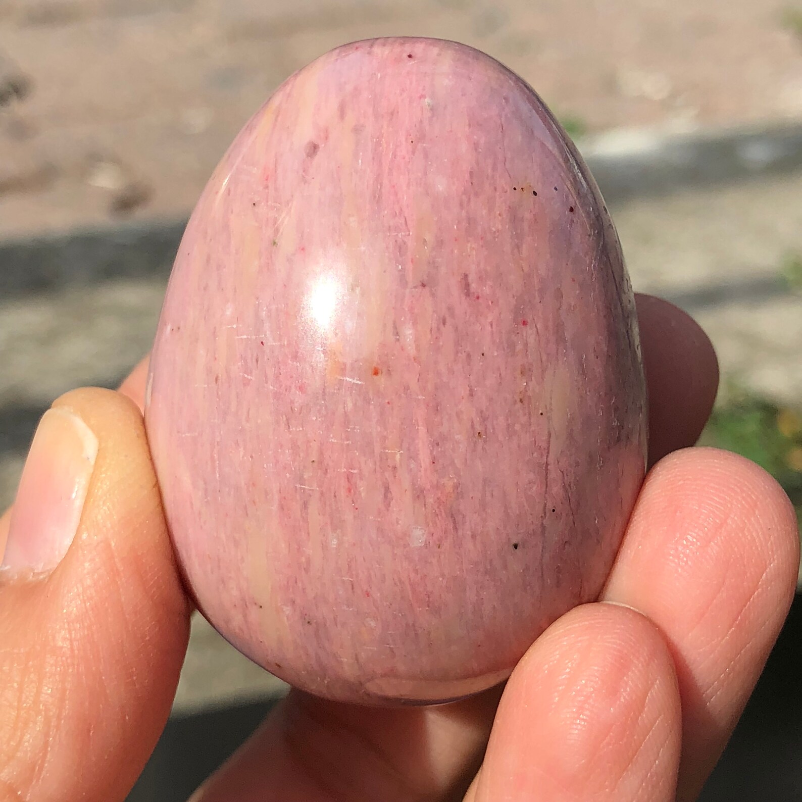 Set of 2 Polished Natural Stone Egg Etsy