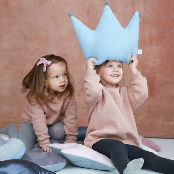 Crown Shaped Pillow - Crown pillow - Crown Cushion for Nursery Decor