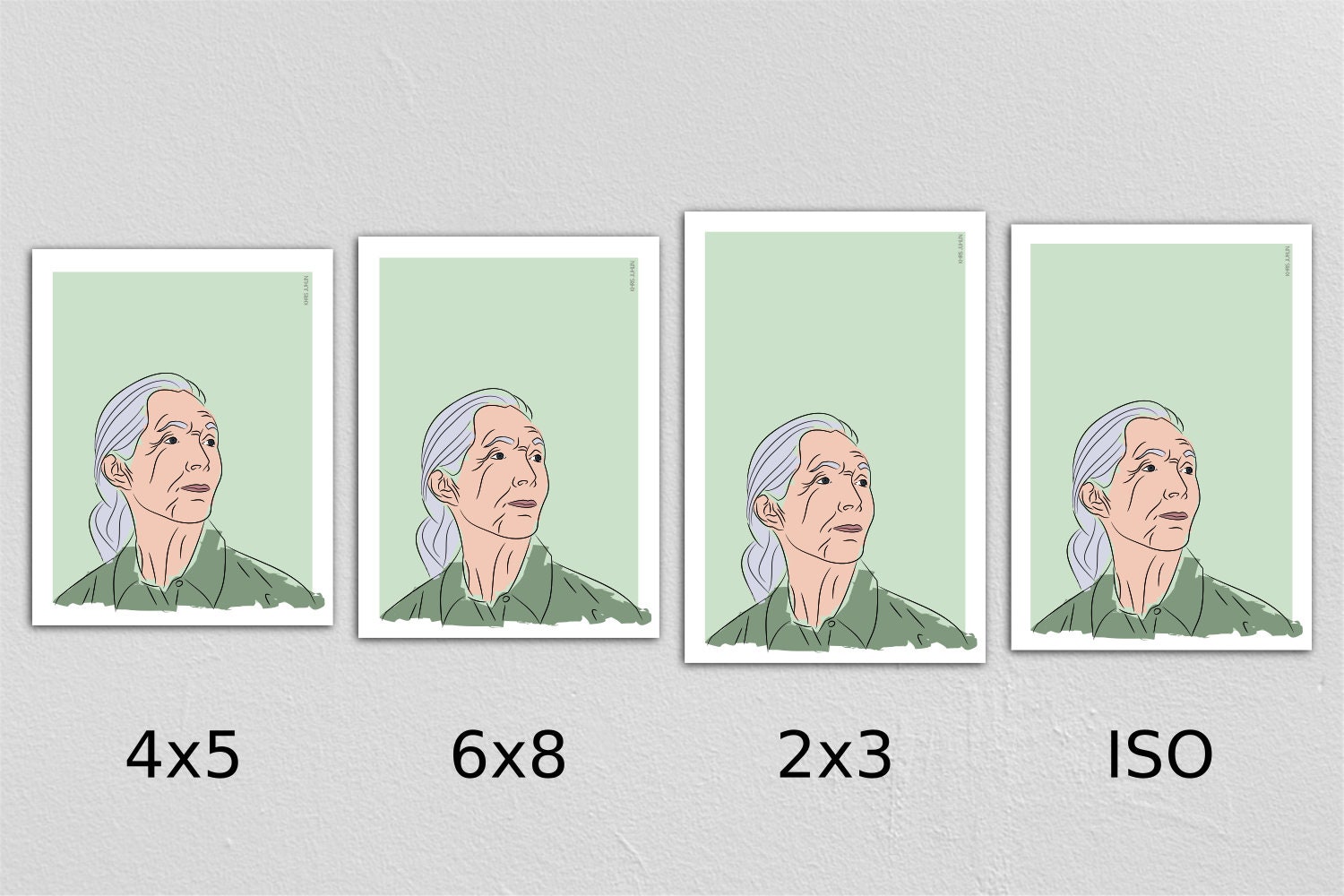 Printable Jane Goodall Portrait Art Print Poster Digital Instant ...