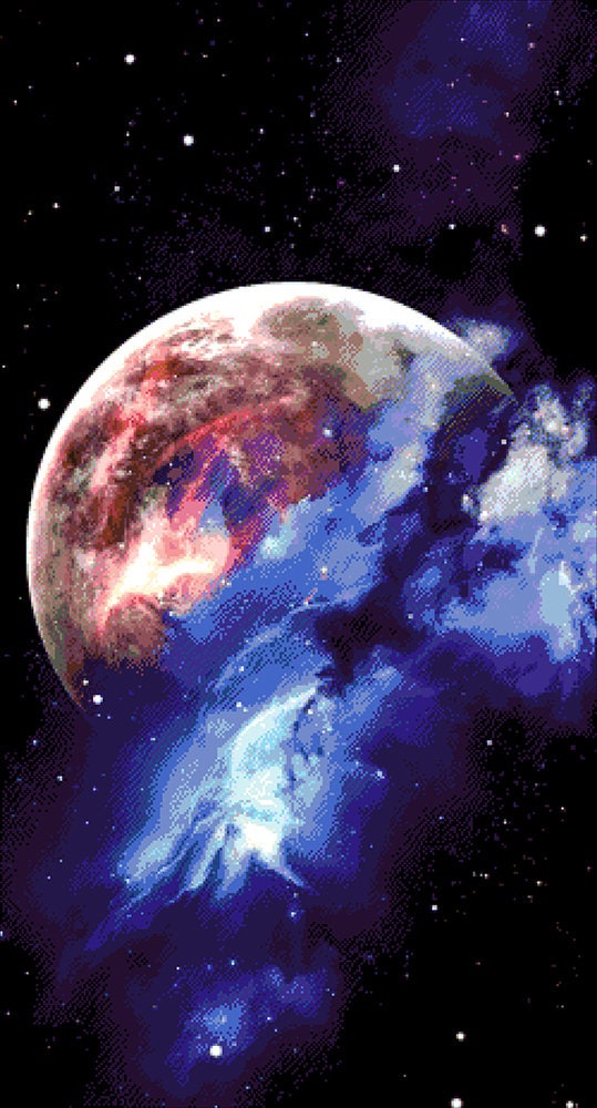 Bead Embroidery Kit, Embroidery Kit, DIY kit, Bead Embroidery Ice Nebula