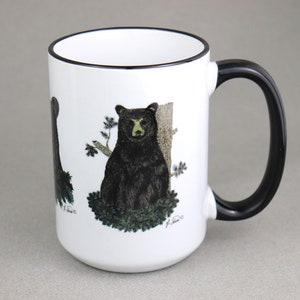 Adorable Bear Sketches, Bear Mug, Cute Bear Drawing, Gift for Bear Lover, Wildlife Rescue Supporter, Bear Lovers Gift, USA