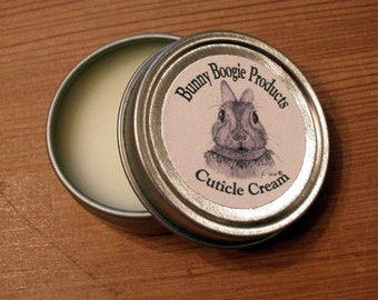 2 tins of Cuticle Cream, all natural skin care, gift for Mom, Bunny Boogie, made in USA, gift for rabbit lover, gift for rabbit owner